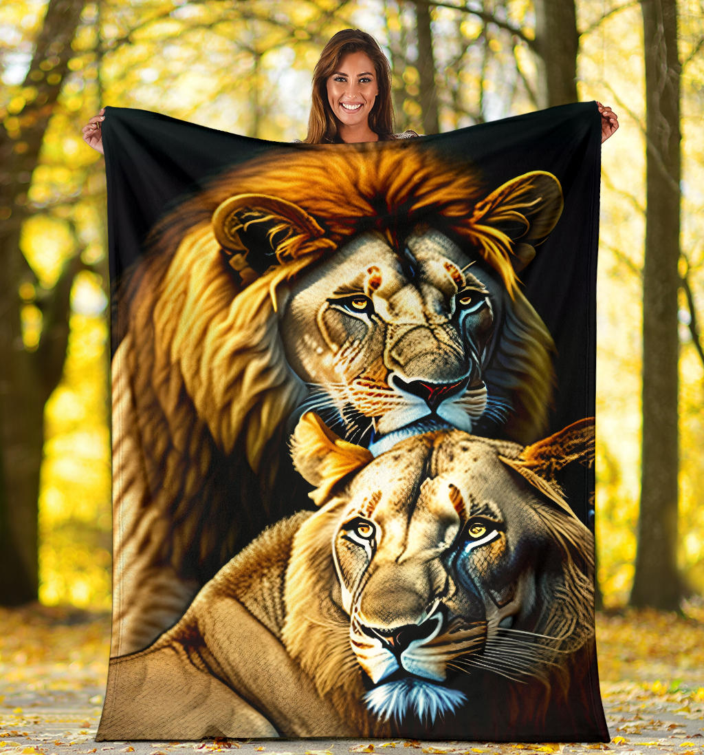 Lion Lioness Blanket