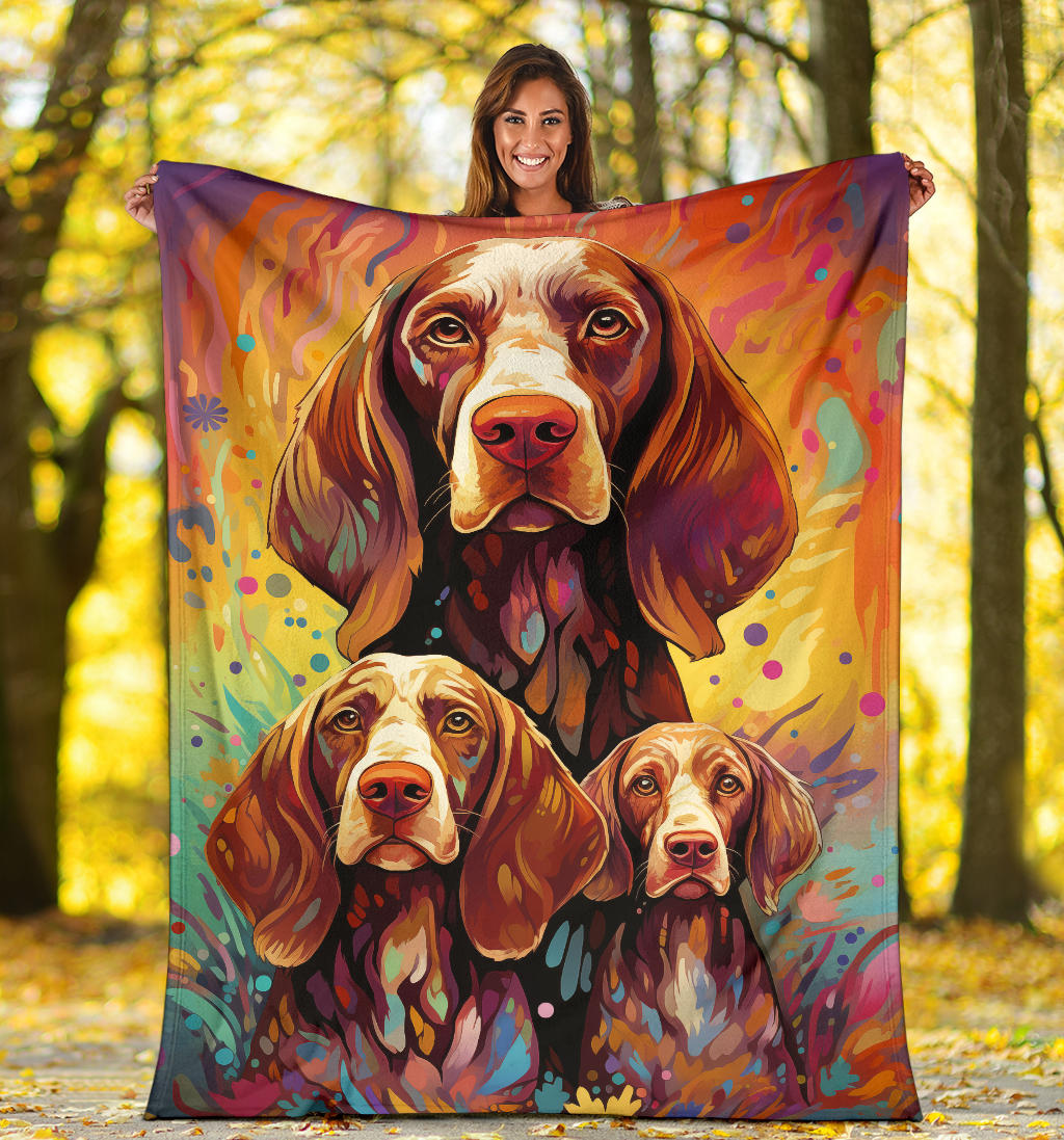 Bracco Italiano Blanket, Trippy Psychedelics Bracco Italiano Fleece Blanket, Bracco Italiano Throw Blanket, Bracco Italiano Gifts