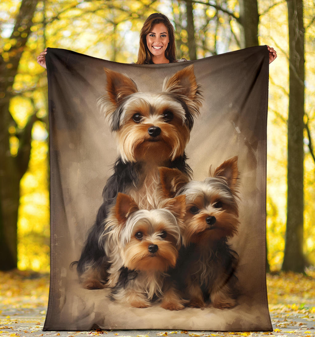 Yorkshire Terrier Family Blanket, Yorkshire Terrier Blanket, Yorkshire Terrier Gifts, Yorkshire Terrier Throw Blanket