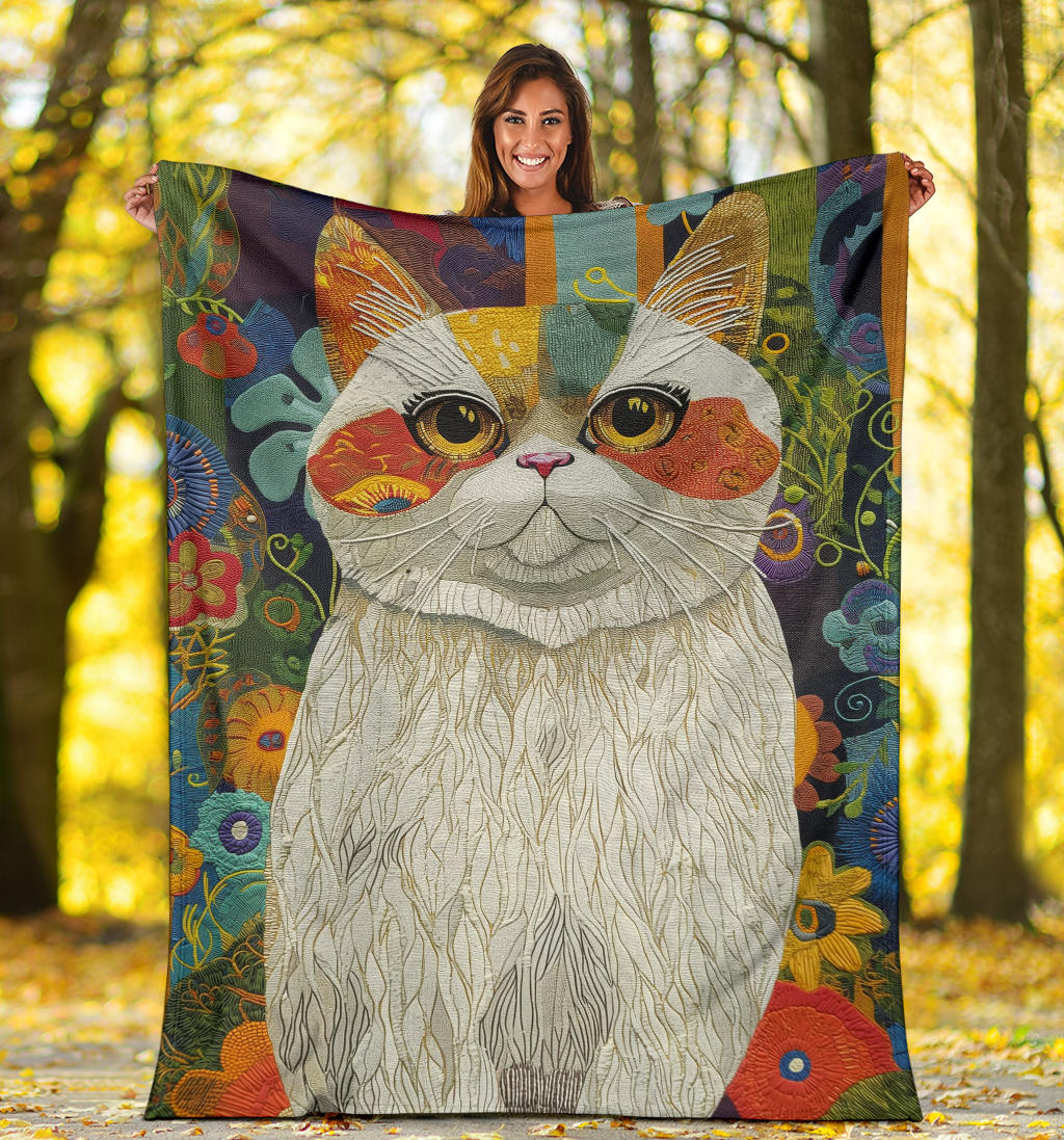 Exotic Shorthair cat Blanket, Trippy Psychedelics Exotic Shorthair cat Fleece Blanket, Exotic Shorthair cat Throw Blanket, Exotic Shorthair cat Gifts