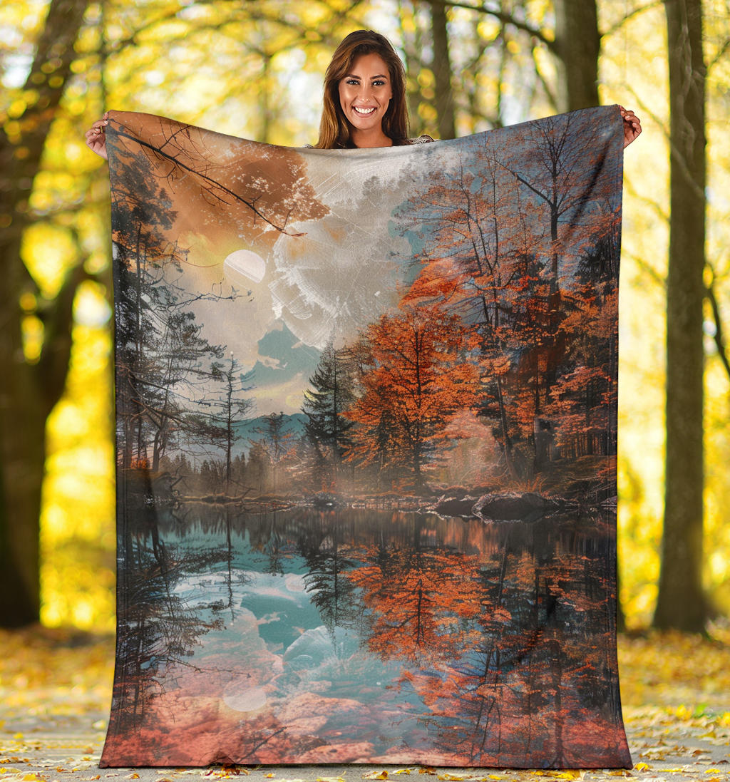 Autumn Aura Blanket, Autumn Aura Estetic Blanket, Autumn Aura Blanket Gift, Blanket