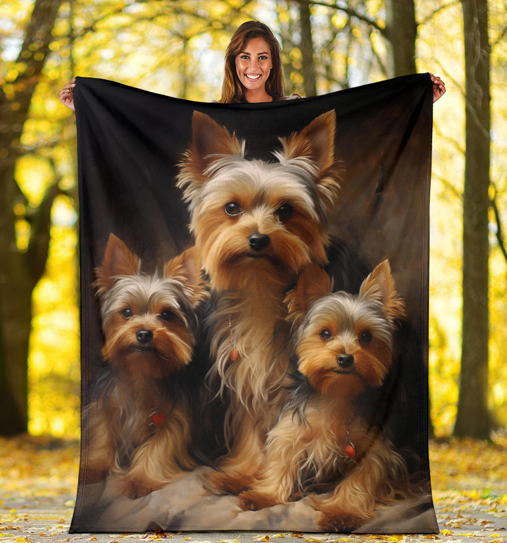 Yorkshire Terrier Family Blanket, Yorkshire Terrier Blanket, Yorkshire Terrier Gifts, Yorkshire Terrier Throw Blanket