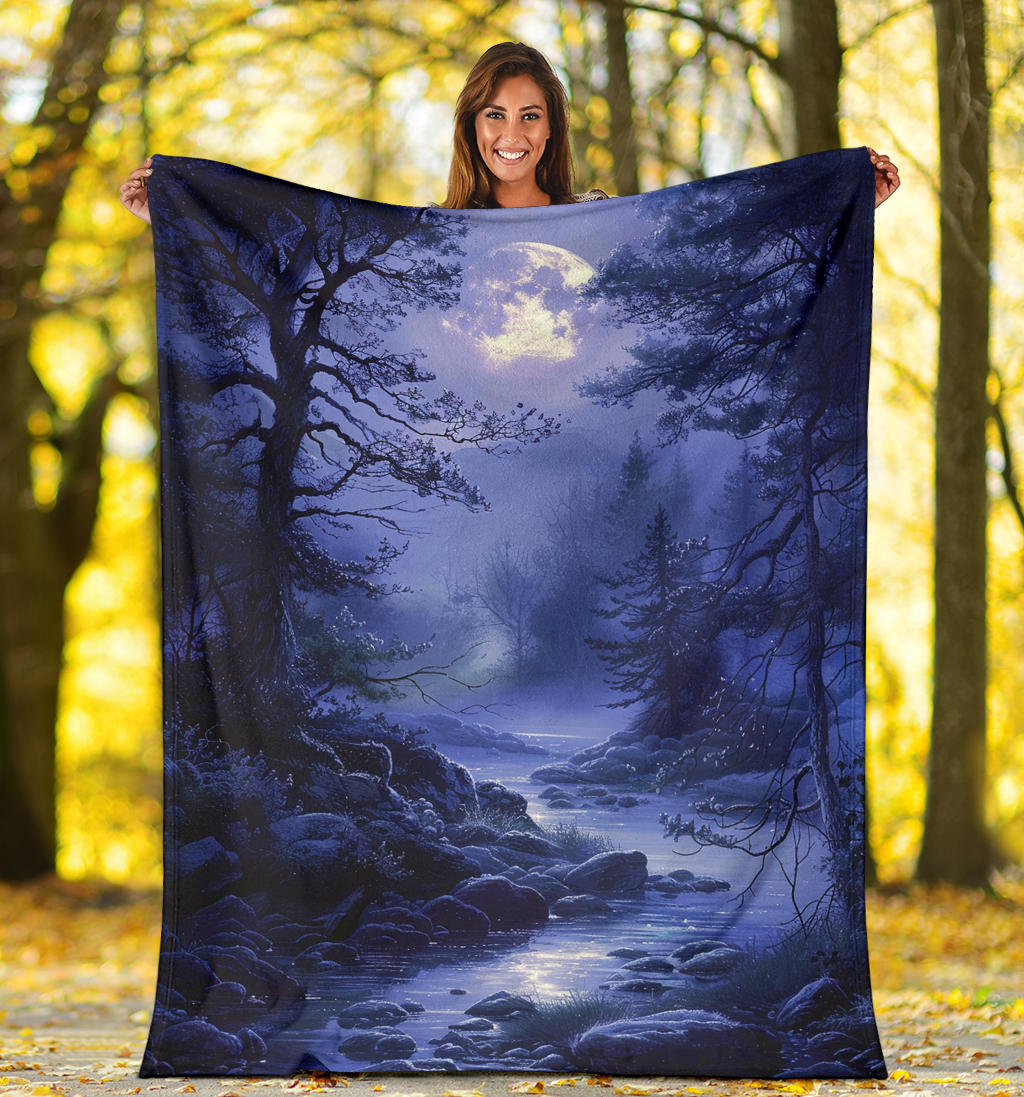 Mystic Moonlight Blanket, Mystic Moonlight Estetic Blanket, Mystic Moonlight Blanket Gift, Blanket