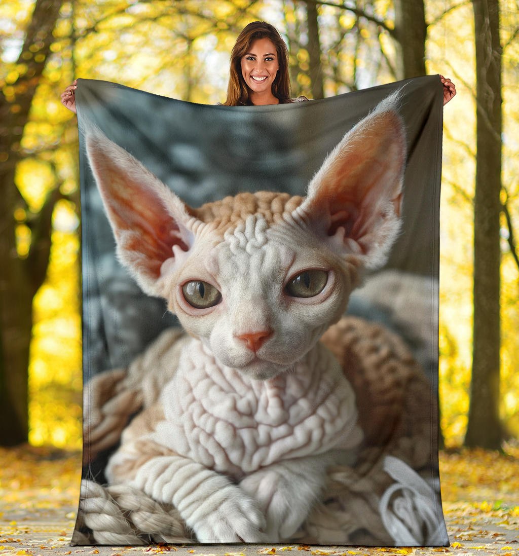 Cornish Rex cat Blanket, Trippy Psychedelics Cornish Rex cat Fleece Blanket, Cornish Rex cat Throw Blanket, Cornish Rex cat Gifts