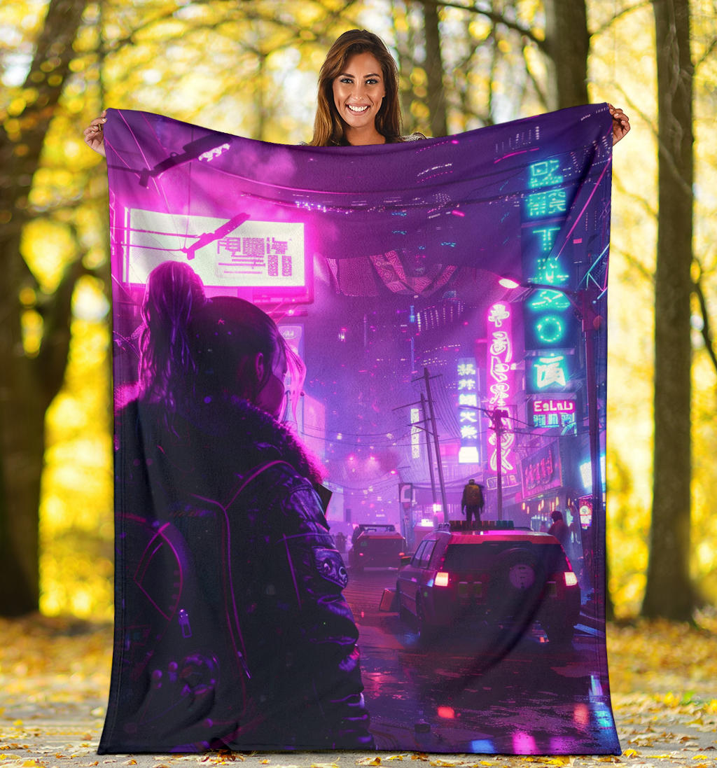 Neon Nights Banket, Neon Nights Estetic Blanket, Neon Nights Blanket Gift, Blanket