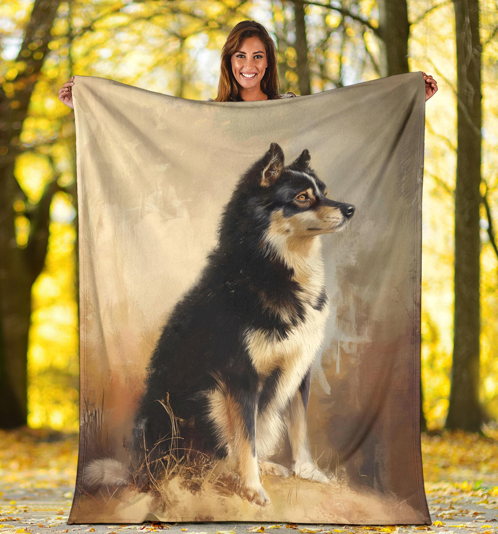 Lapponian Herder Dog Blanket, Trippy Psychedelics Lapponian Herder Dog Fleece Blanket, Lapponian Herder Dog Throw Blanket, Lapponian Herder Dog Gifts