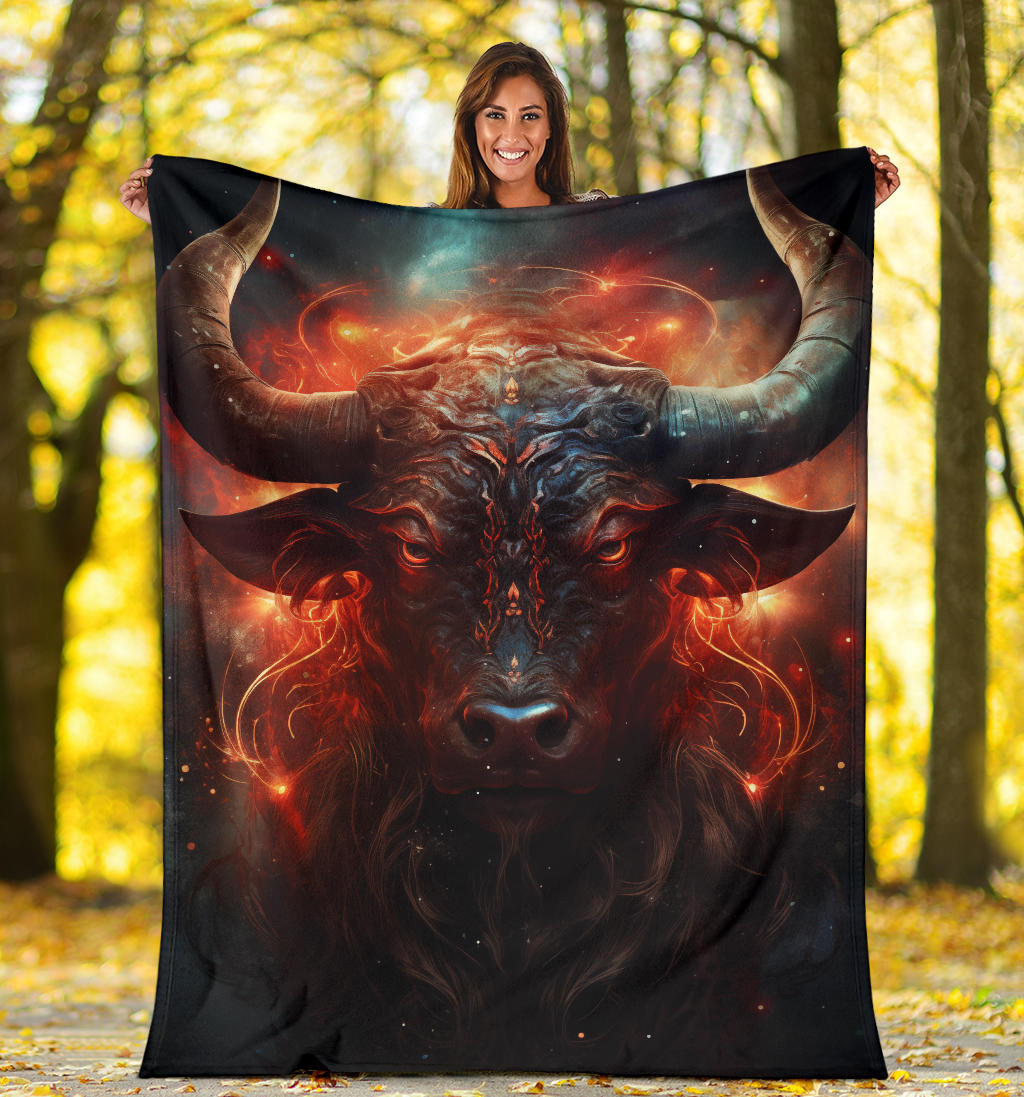 Taurus Zodiac Mysterious Blanket, Bull Zodiac Sign, Taurus Zodiac Gifts, Taurus Throw Blanket