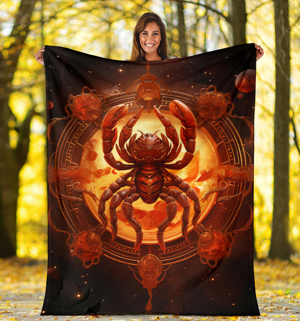 Scorpion Scorpius Zodiac Blanket, Scorpion Scorpius Zodiac Gifts, Scorpius Throw Blanket, Scorpius Fleece Blanket