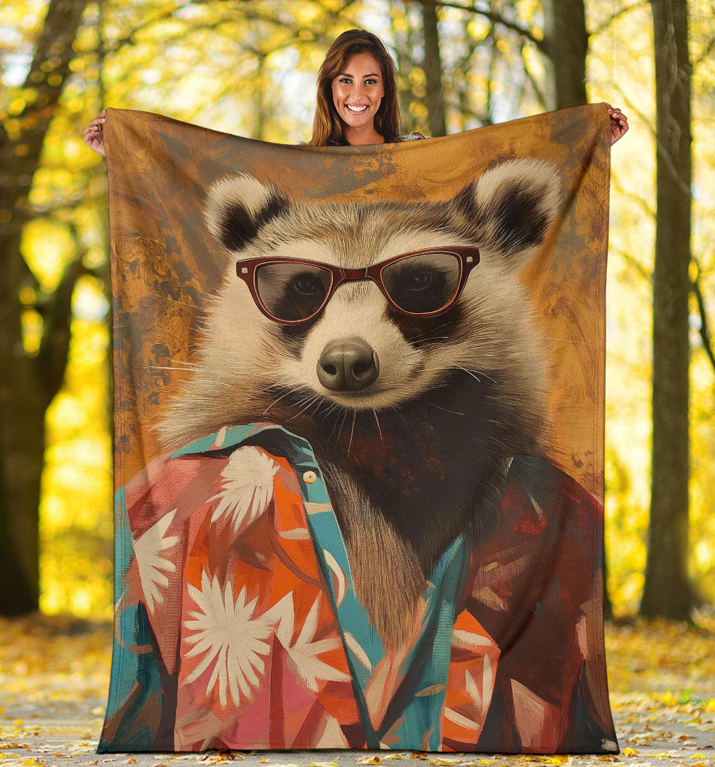 Badger Blanket, Trippy Psychedelics Badger Fleece Blanket, Badger Throw Blanket, Badger Gifts