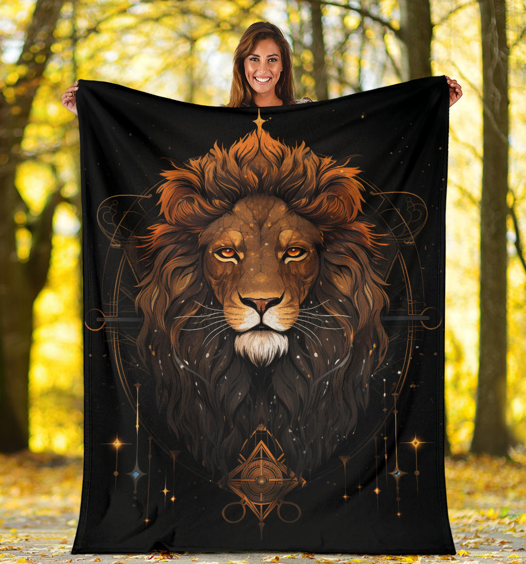 Lion Zodiac Blanket, Lion Zodiac Gifts, Lion Zodiac Sign, Lion Throw Blanket, Leo Zodiac Sign