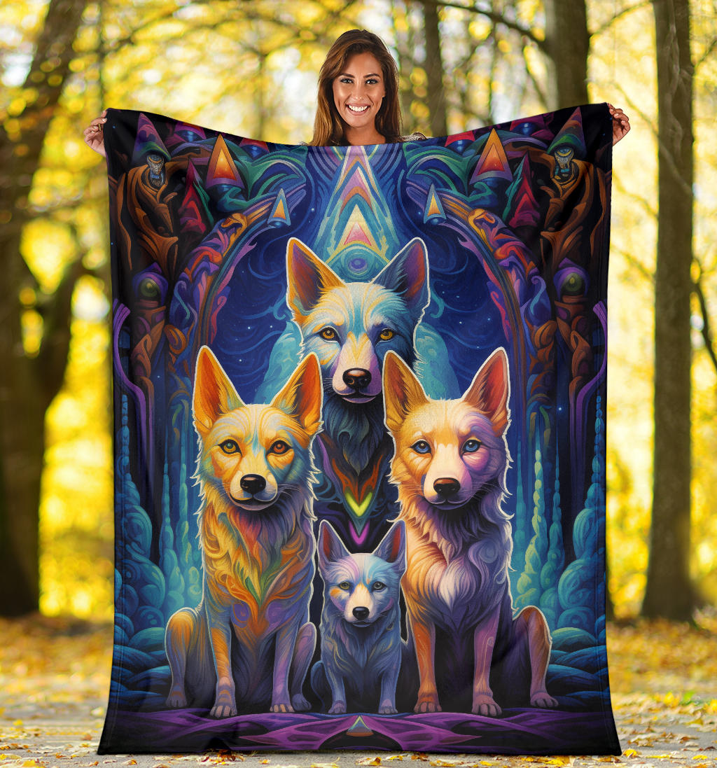 Canaan Blanket, Trippy Psychedelics Canaan Fleece Blanket, Canaan Throw Blanket, Canaan Gifts