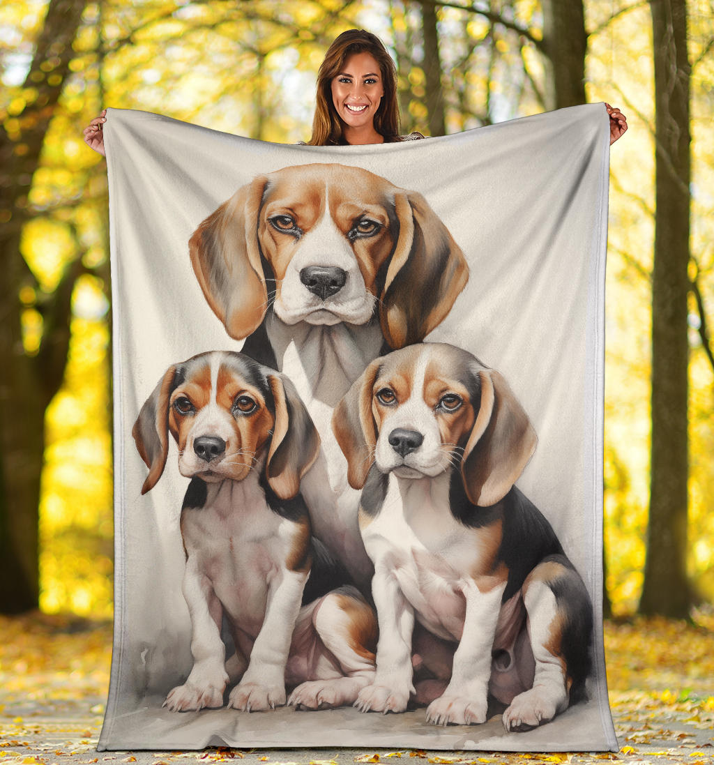 Beagle Family Blanket, Beagle Blanket, Beagle Gifts, Beagle Throw Blanket