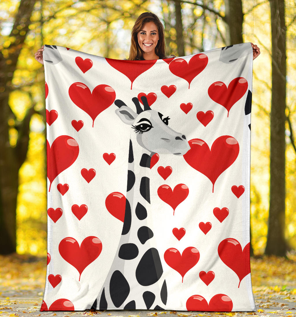 Giraffe Hearts Blanket