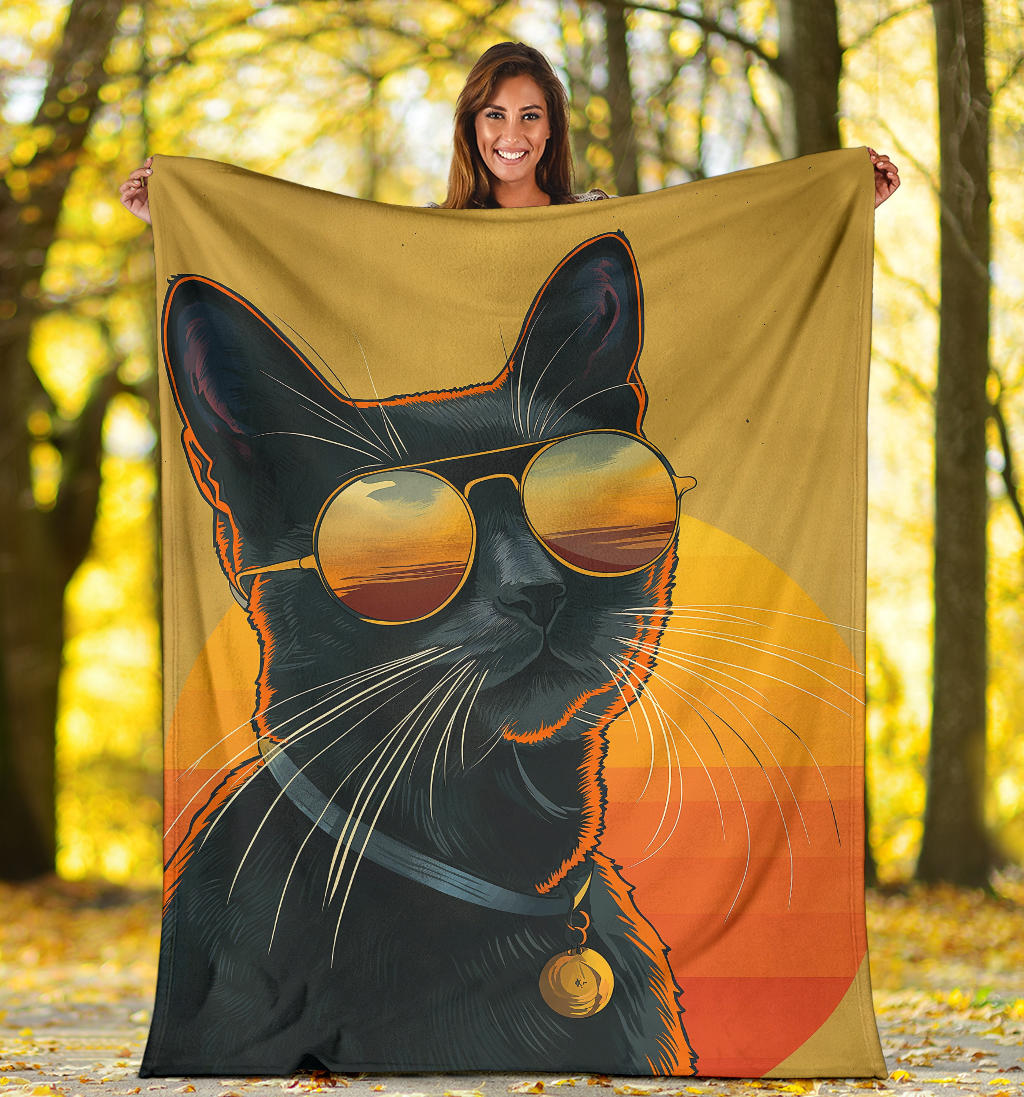 Bombay cat Blanket, Trippy Psychedelics Bombay cat Fleece Blanket, Bombay cat Throw Blanket, Bombay cat Gifts