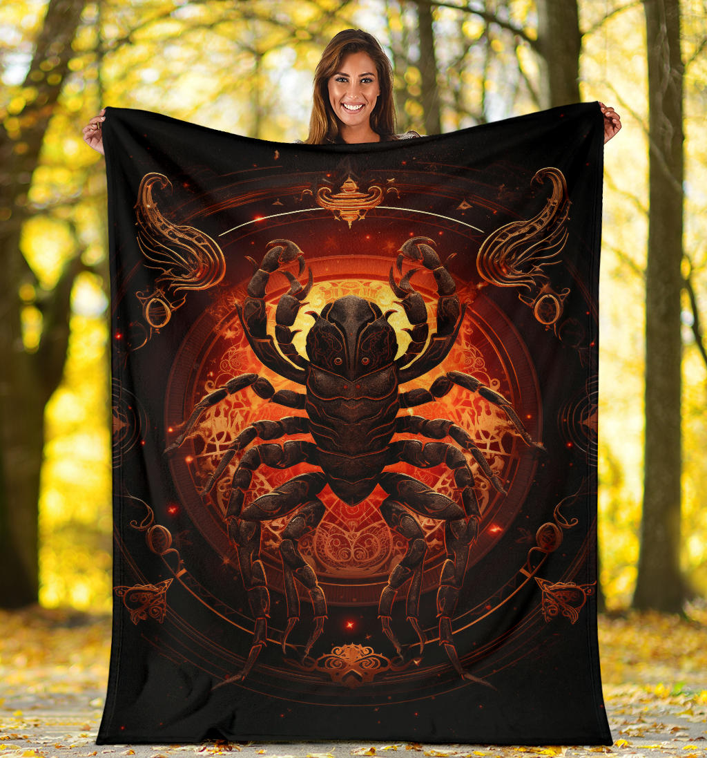 Scorpion Scorpius Zodiac Blanket, Scorpion Scorpius Zodiac Gifts, Scorpius Throw Blanket, Scorpius Fleece Blanket