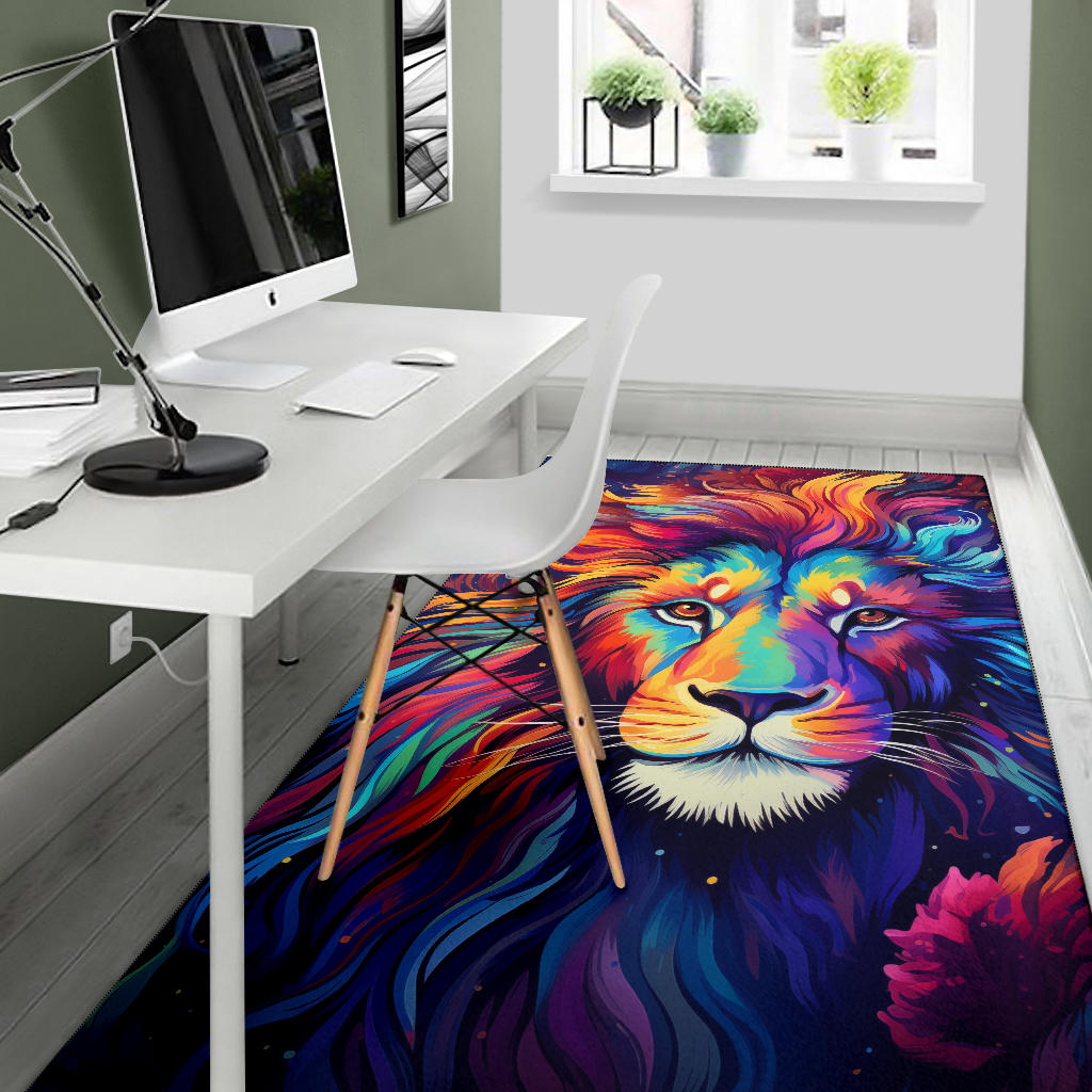 Lion rug, Lion Trippy Rug, Lion Gifts, Lion Decor