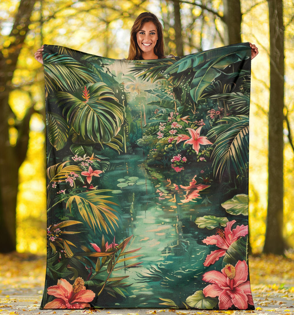 Tropical Paradise Blanket, Tropical Paradise Costume Blanket, Tropical Paradise Blanket Gift, Blanket