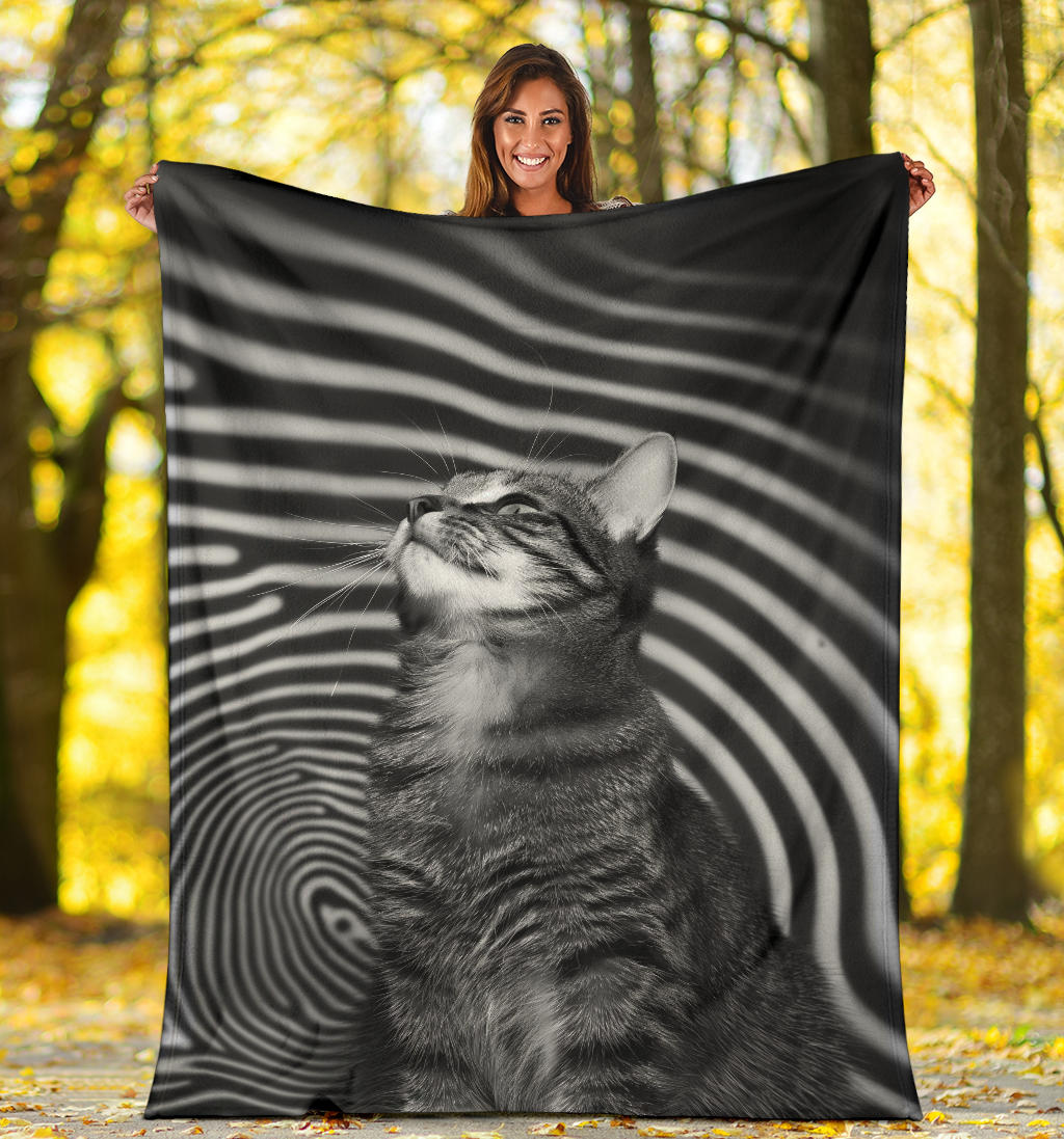 American Shorthair cat Blanket, Trippy Psychedelics American Shorthair cat Fleece Blanket, American Shorthair cat Throw Blanket, American Shorthair cat Gifts