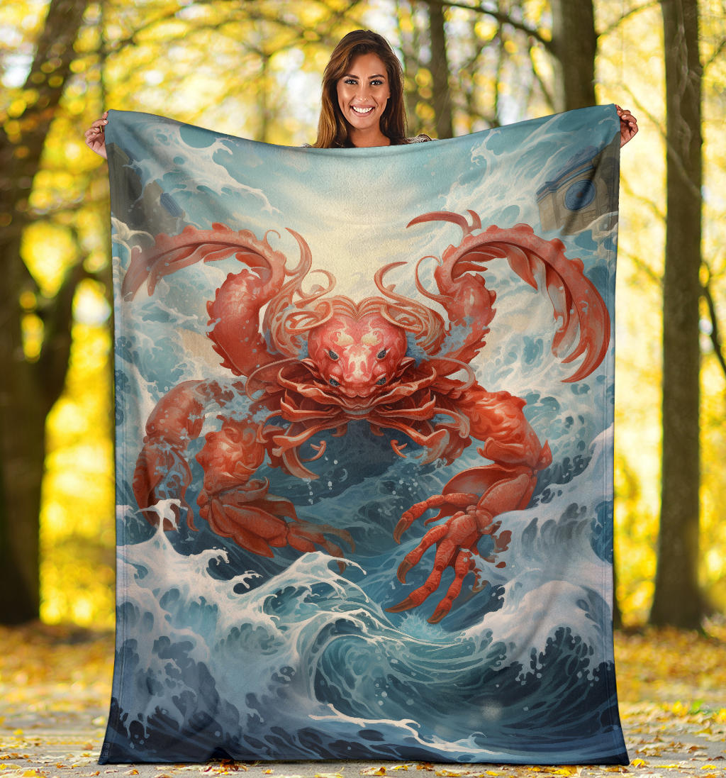 Crab Zodiac Blanket, Cancer Zodiac Sign, Cancer Zodiac Gifts, Cancer Throw Blanket