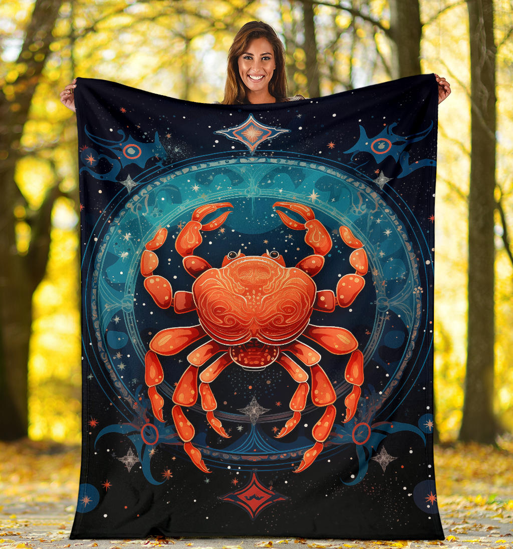 Crab Zodiac Blanket, Cancer Zodiac Sign, Cancer Zodiac Gifts, Cancer Throw Blanket