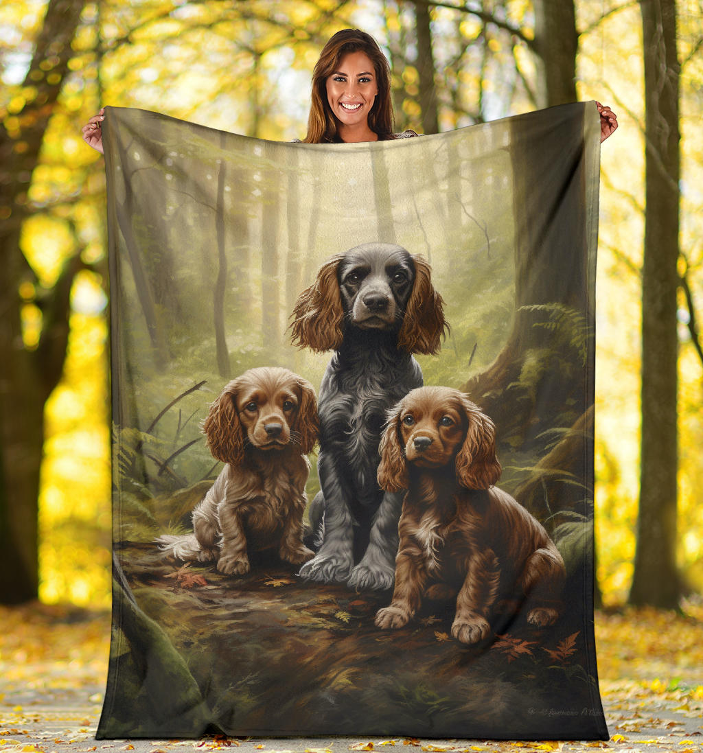 Cocker Spaniel Family Blanket, Cocker Spaniel Blanket,Cocker Spaniel Throw Blanket, Cocker Spanie, Cocker Spaniel Gifts