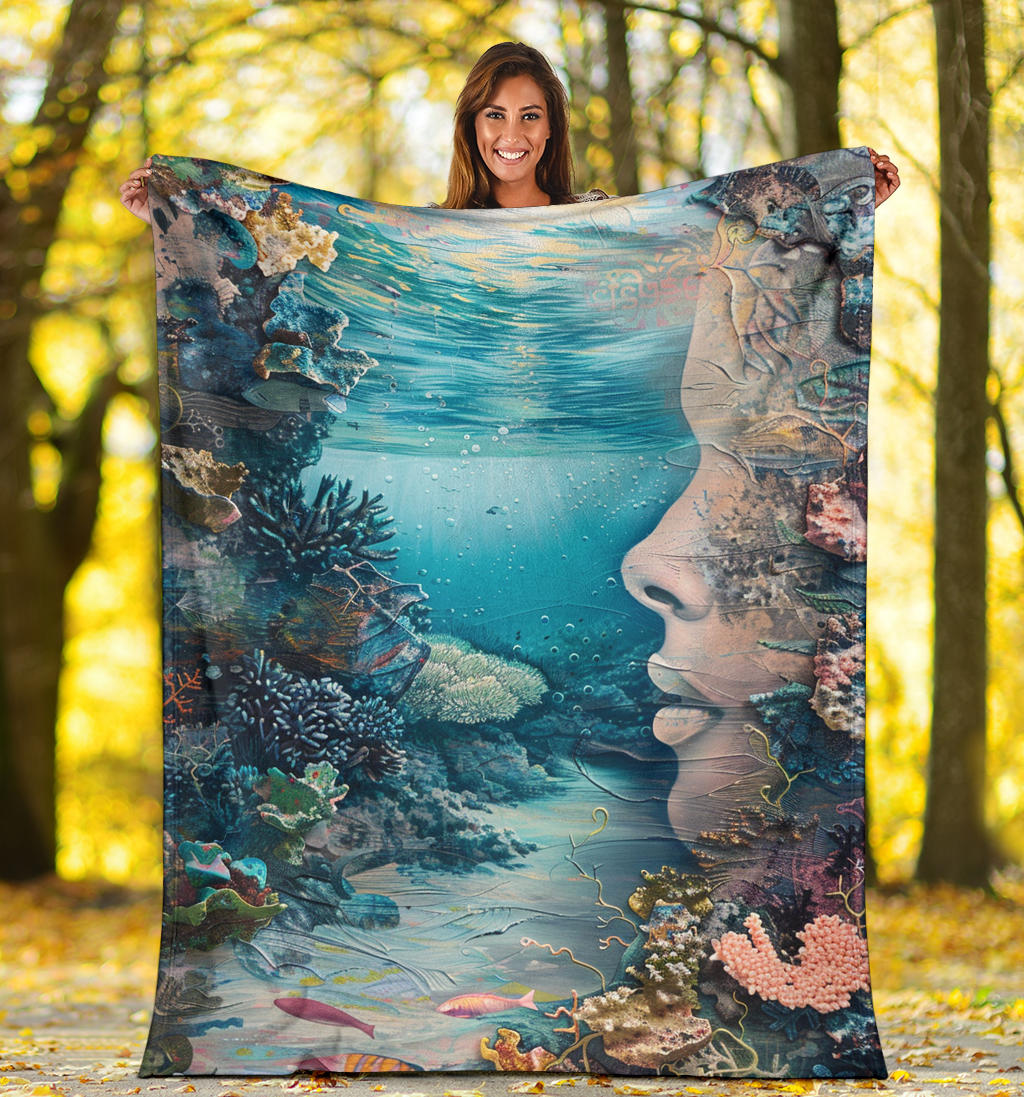 Oceanic Bliss Blanket, Oceanic Bliss Estetic Blankets, Oceanic Bliss Blanket Gifts, Blanket