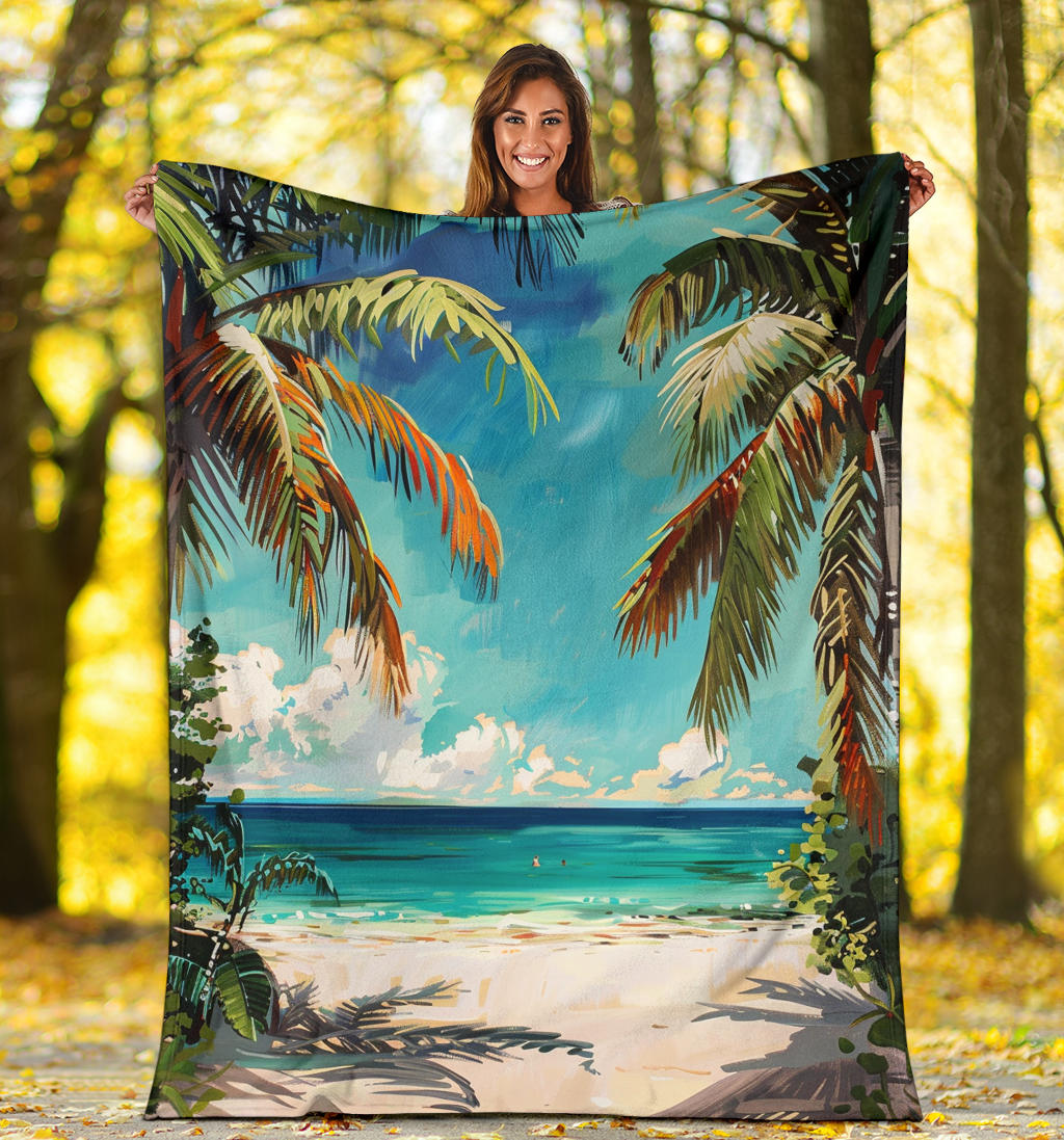 Tropical Paradise Blanket, Tropical Paradise Costume Blanket, Tropical Paradise Blanket Gift, Blanket