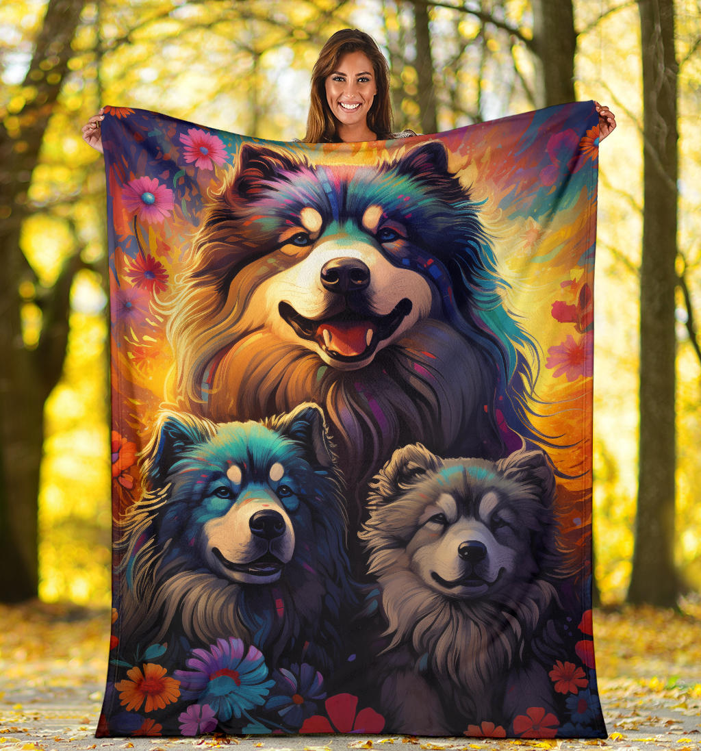 Caucasian Shepherd Blanket, Trippy Psychedelics Caucasian Shepherd Fleece Blanket, Caucasian Shepherd Throw Blanket, Caucasian Shepherd Gifts