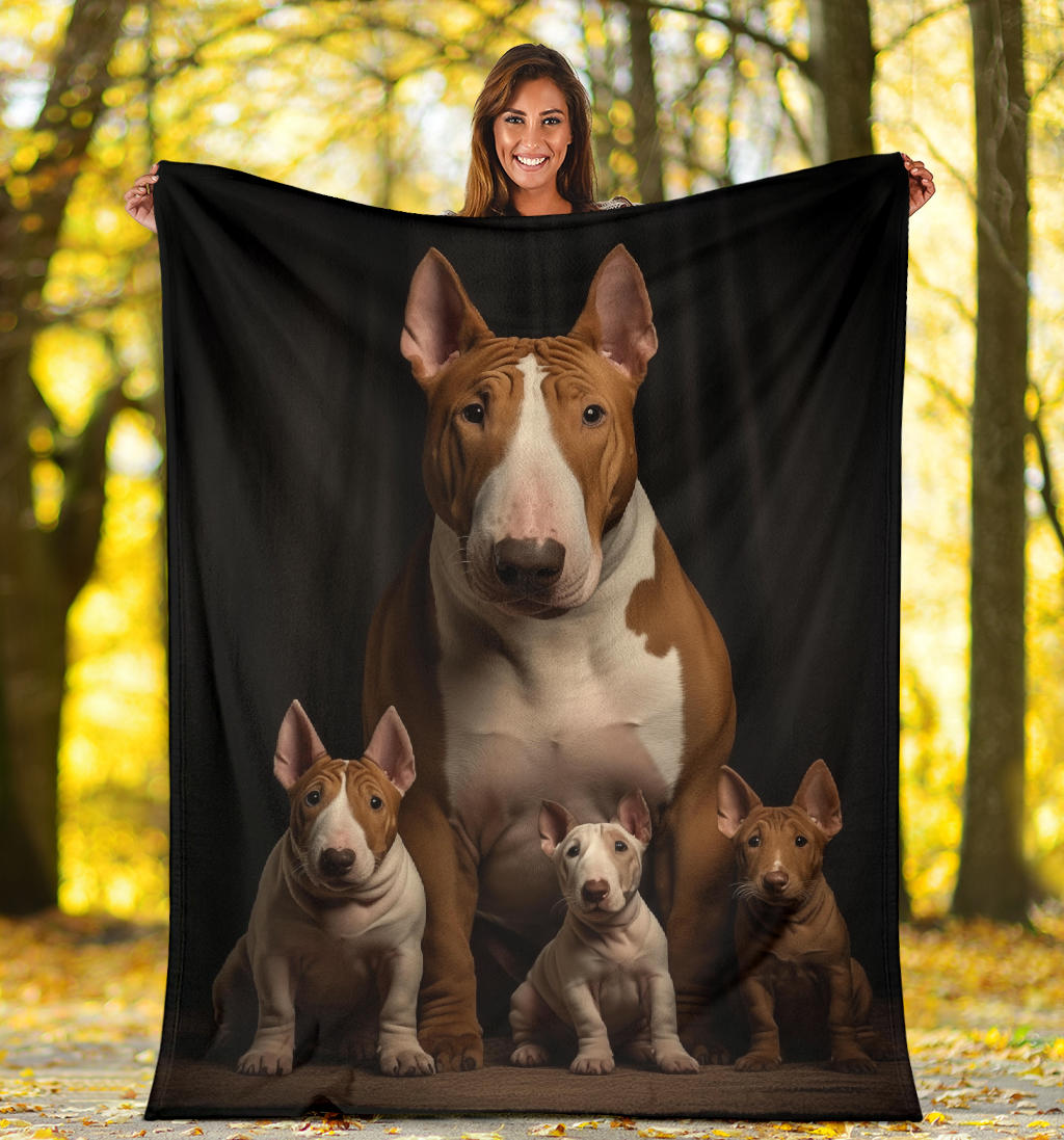 Bull Terrier Family Blanket, Bull Terrier Blanket, Bull Terrier Throw Blanket, Bull Terrier, Bull Terrier Gift