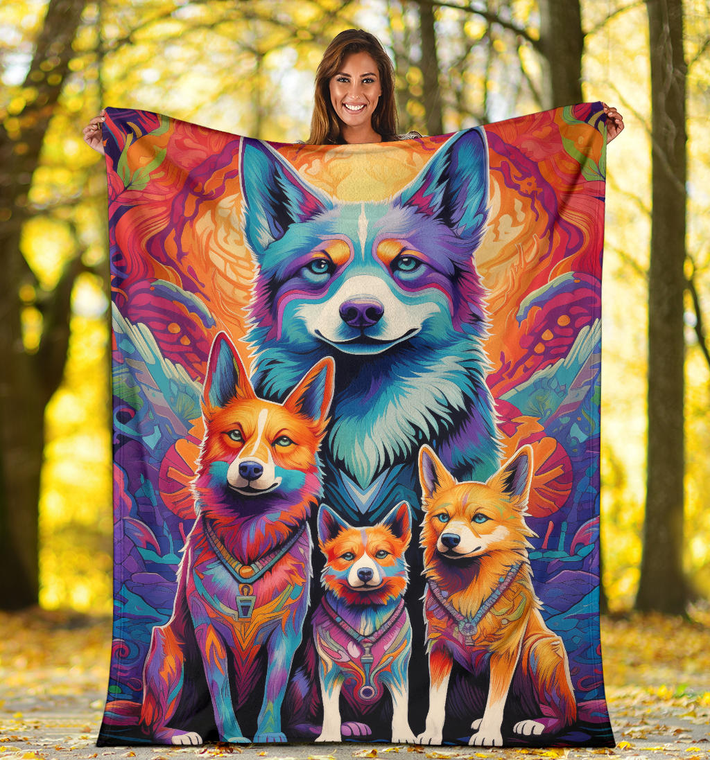 Canaan Blanket, Trippy Psychedelics Canaan Fleece Blanket, Canaan Throw Blanket, Canaan Gifts