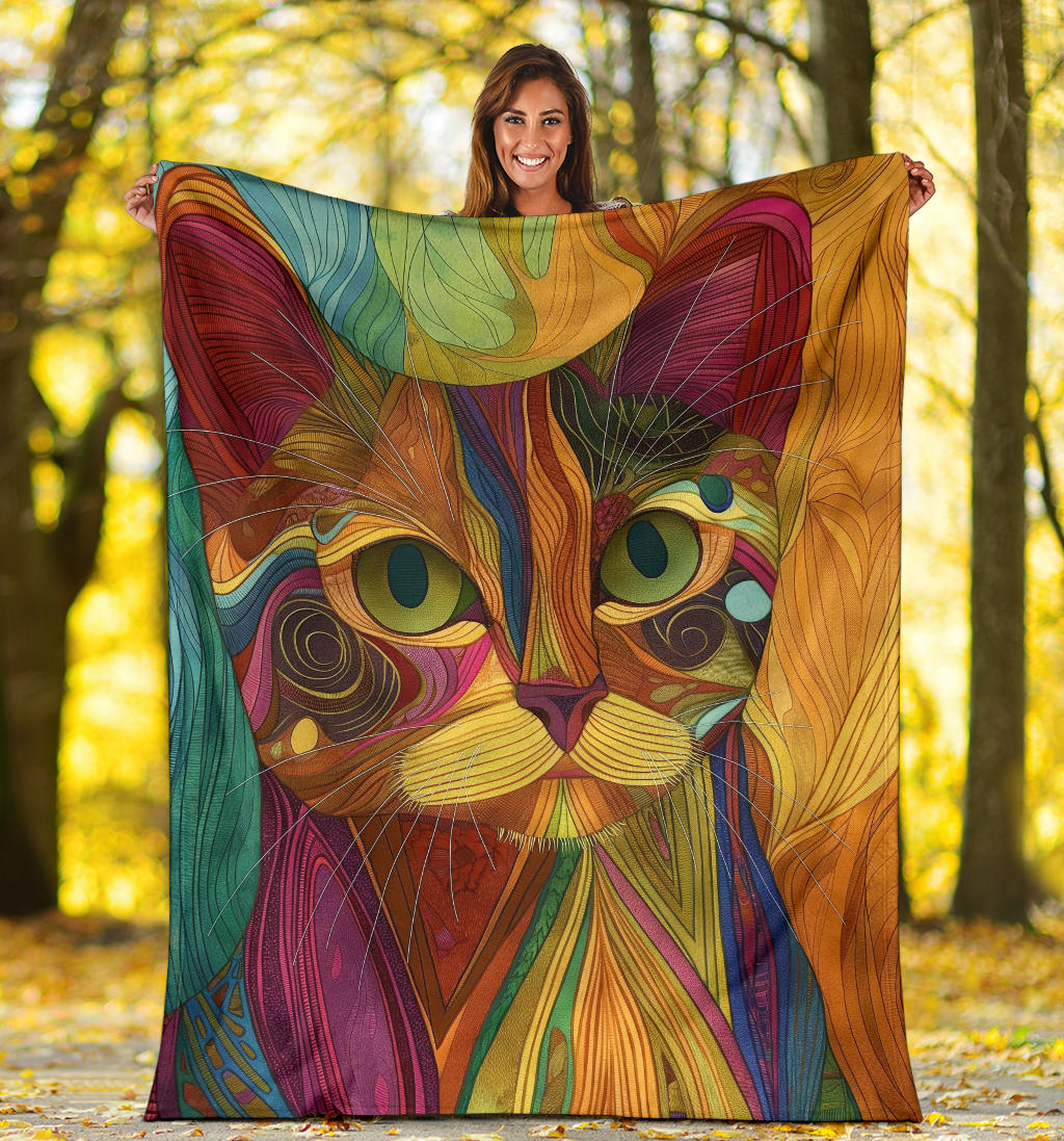 American Wirehair cat Blanket, Trippy Psychedelics American Wirehair cat Fleece Blanket, American Wirehair cat Throw Blanket, American Wirehair cat Gifts