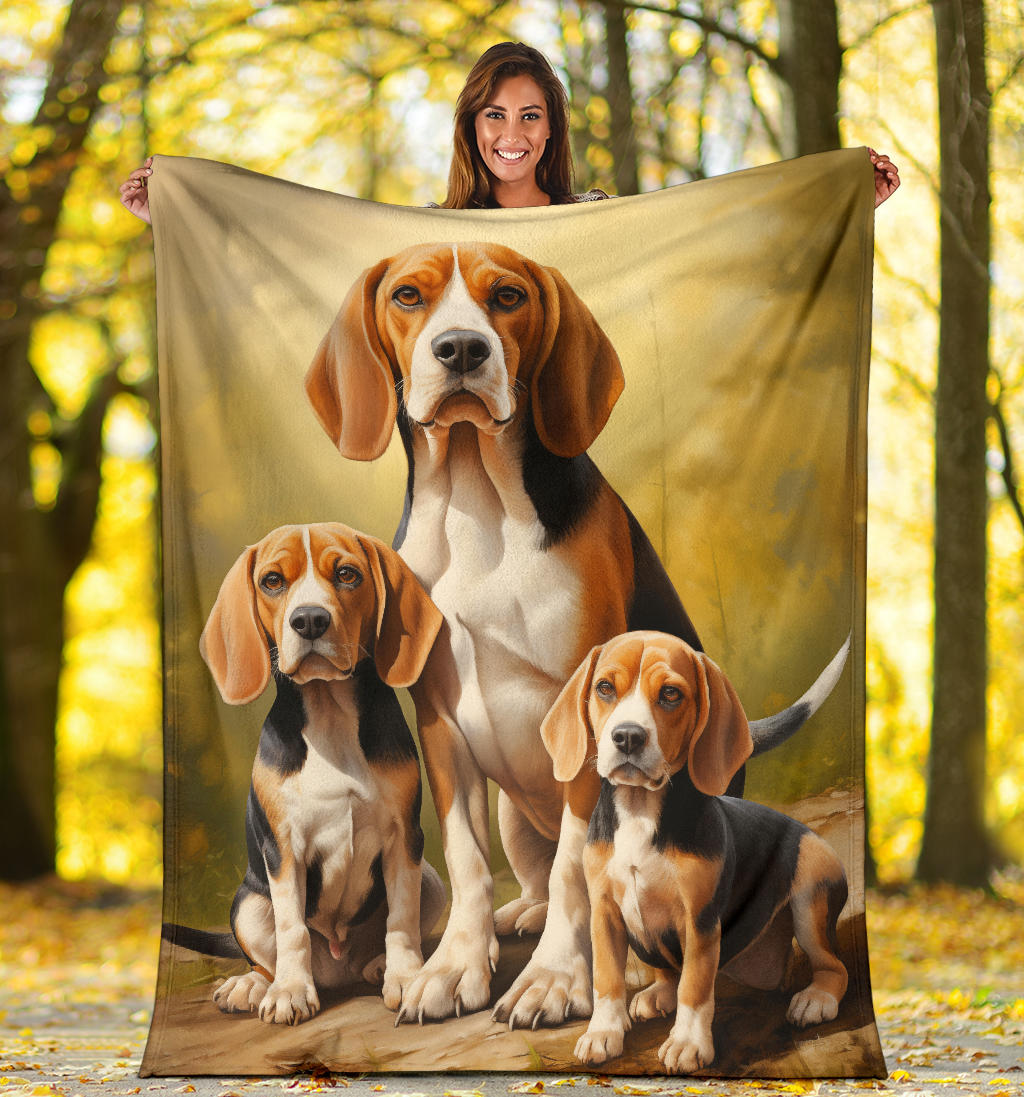 Beagle Family Blanket, Beagle Blanket, Beagle Gifts, Beagle Throw Blanket