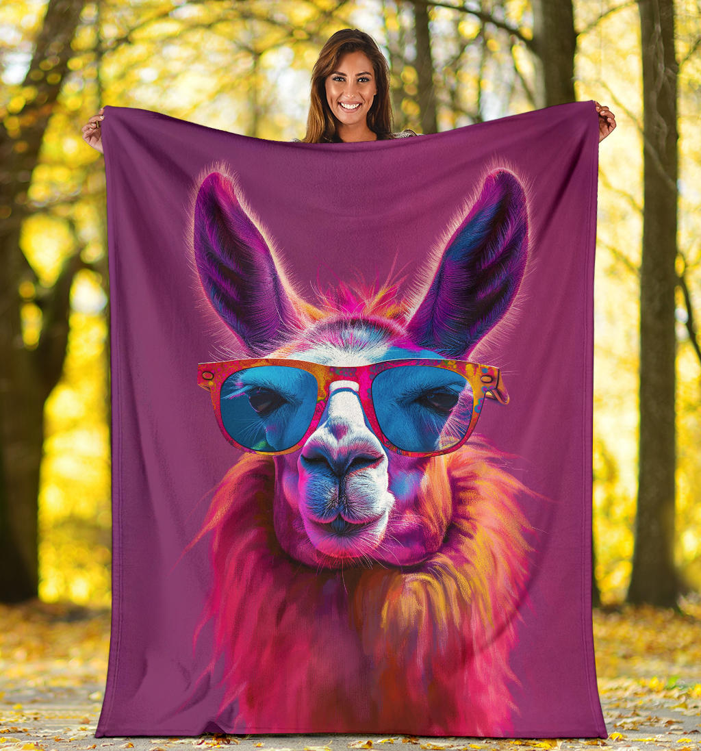 Lama Blanket, Trippy Psychedelics Lama Fleece Blanket, Lama Throw Blanket, Lama Gifts