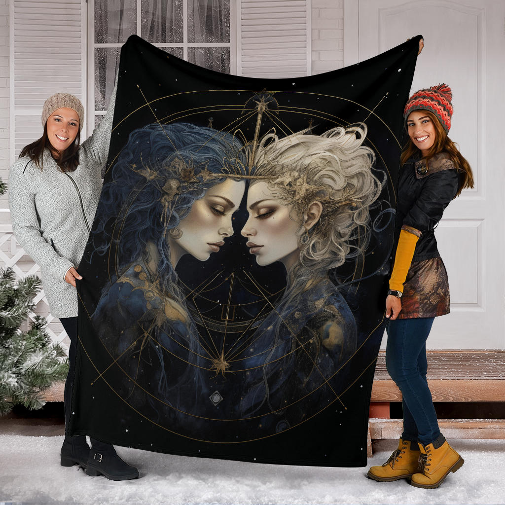 Gemini Zodiac Blanket, Twins Zodiac Sign, Gemini Zodiac Gifts, Gemini Zodiac Throw Blanket