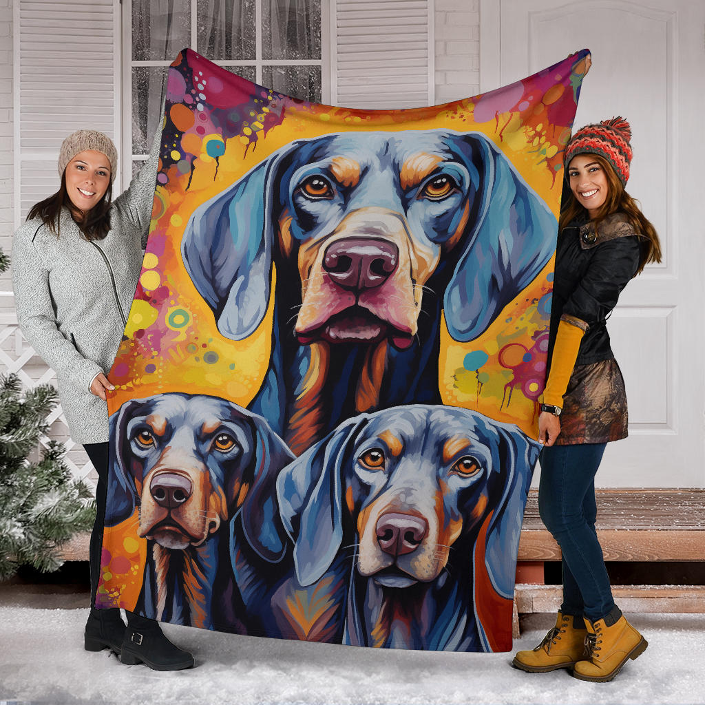 Bluetick Coonhound Blanket, Trippy Psychedelics Bluetick Coonhound Fleece Blanket, Bluetick Coonhound Throw Blanket, Bluetick Coonhound Gifts