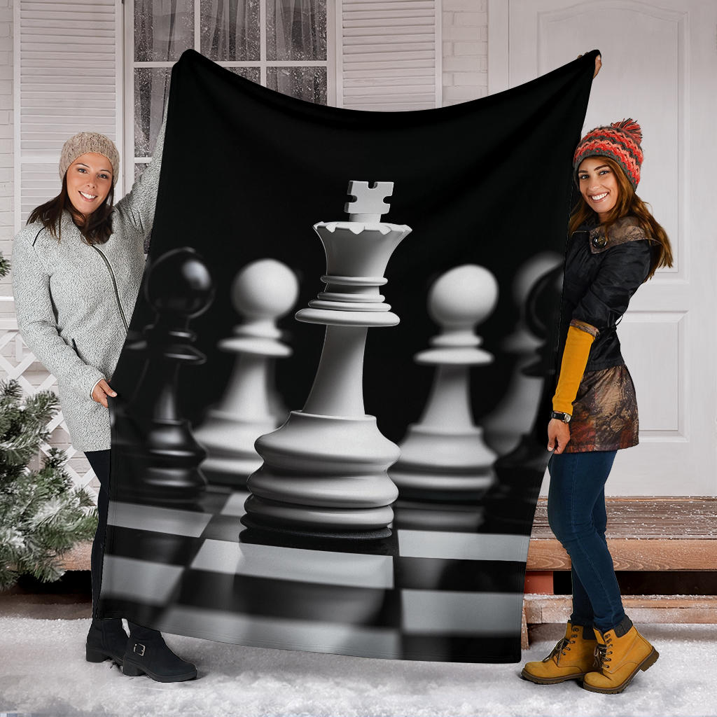 Chess Blanket, Chess Fleece Blanket, Chess Gifts, Chess Neuveau art, Chess Custom Name, Chess Throw Blanket