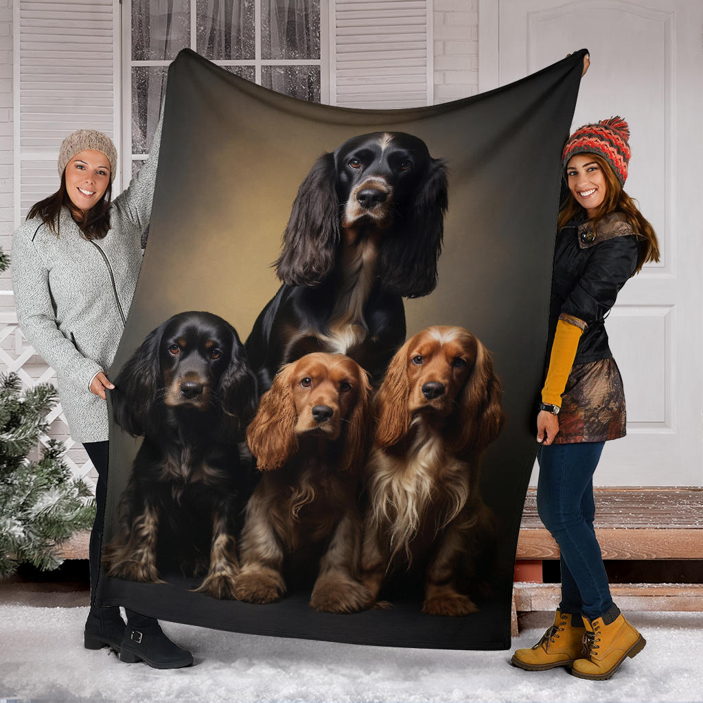 Cocker Spaniel Family Blanket, Cocker Spaniel Blanket,Cocker Spaniel Throw Blanket, Cocker Spanie, Cocker Spaniel Gifts