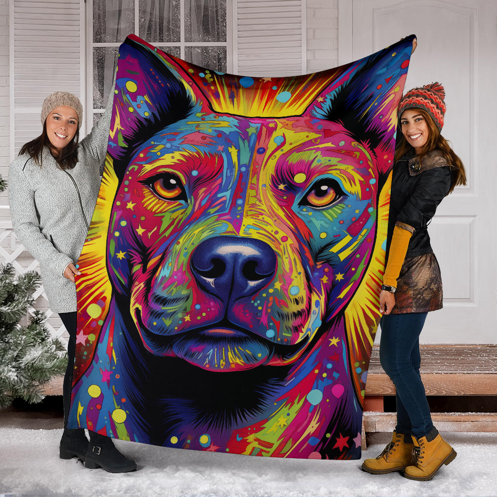 American Staffordshire Terri Blanket, Trippy Psychedelics American Staffordshire Terri Fleece Blanket, American Staffordshire Terri Throw Blanket, American Staffordshire Terri Gifts