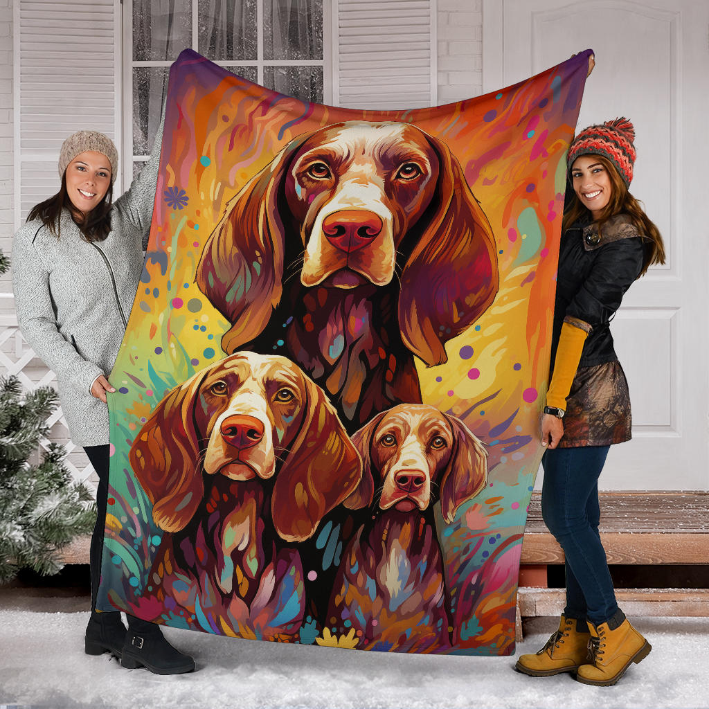 Bracco Italiano Blanket, Trippy Psychedelics Bracco Italiano Fleece Blanket, Bracco Italiano Throw Blanket, Bracco Italiano Gifts