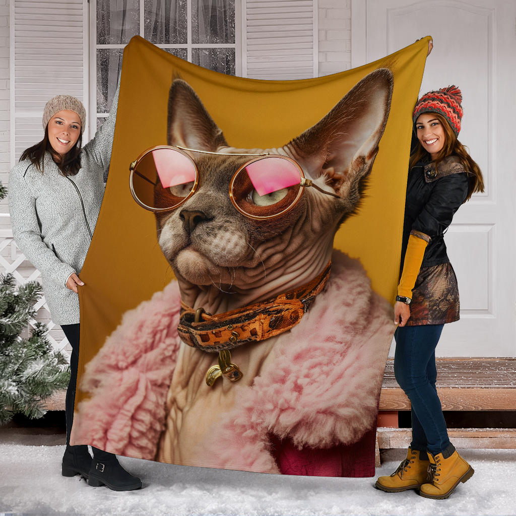 Devon Rex cat Blanket, Trippy Psychedelics Devon Rex cat Fleece Blanket, Devon Rex cat Throw Blanket, Devon Rex cat Gifts