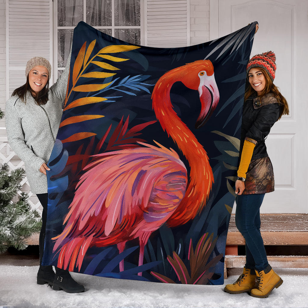 Flamingo Blanket, Trippy Psychedelics Flamingo Fleece Blanket, Flamingo Throw Blanket, Flamingo Gifts