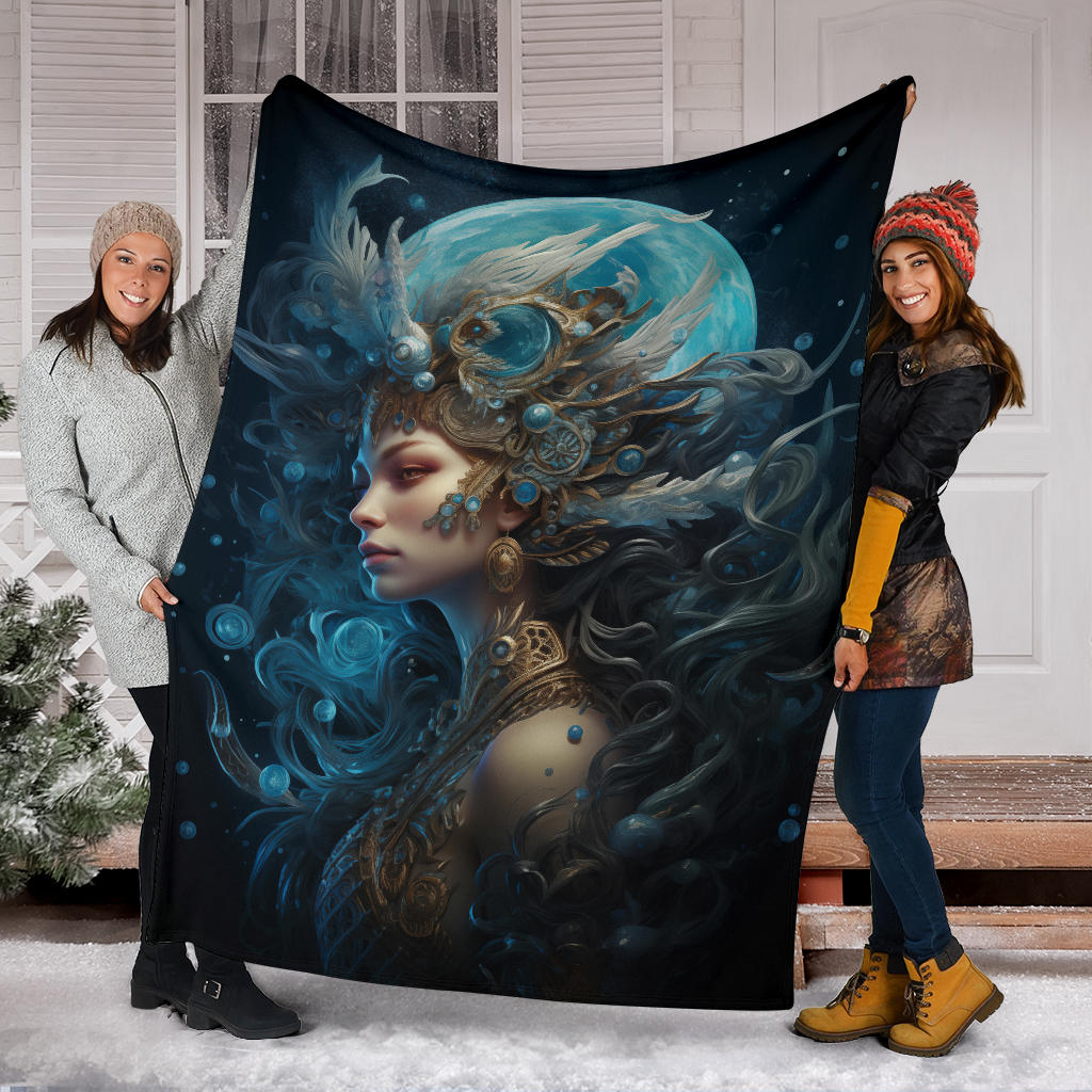 Aquarius Zodiac Sign Blanket, Aquarius Zodiac Throw Blanket, Aquarius Zodiac Gifts, Aquarius Fleece Blanket