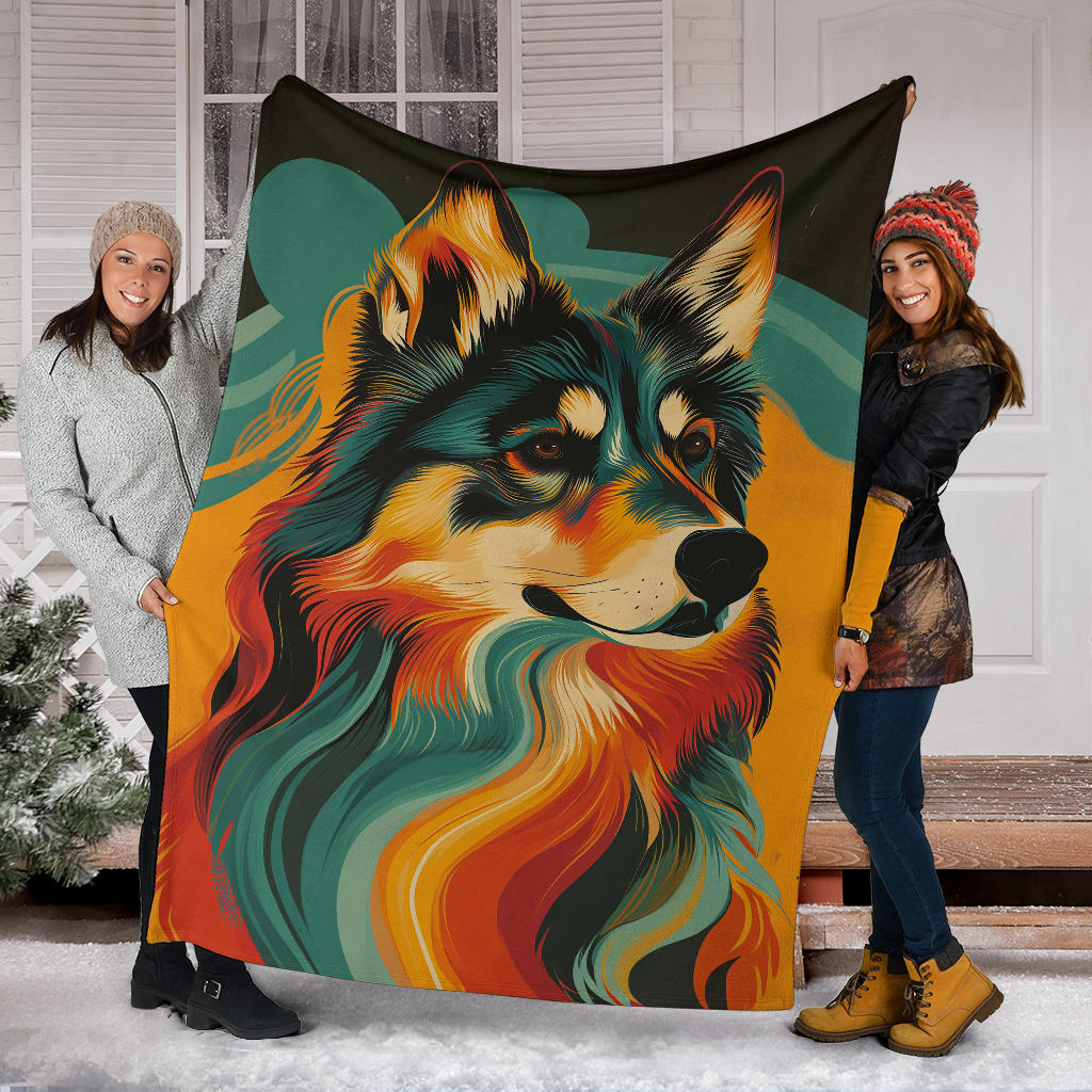 Lapponian Herder Dog Blanket, Trippy Psychedelics Lapponian Herder Dog Fleece Blanket, Lapponian Herder Dog Throw Blanket, Lapponian Herder Dog Gifts