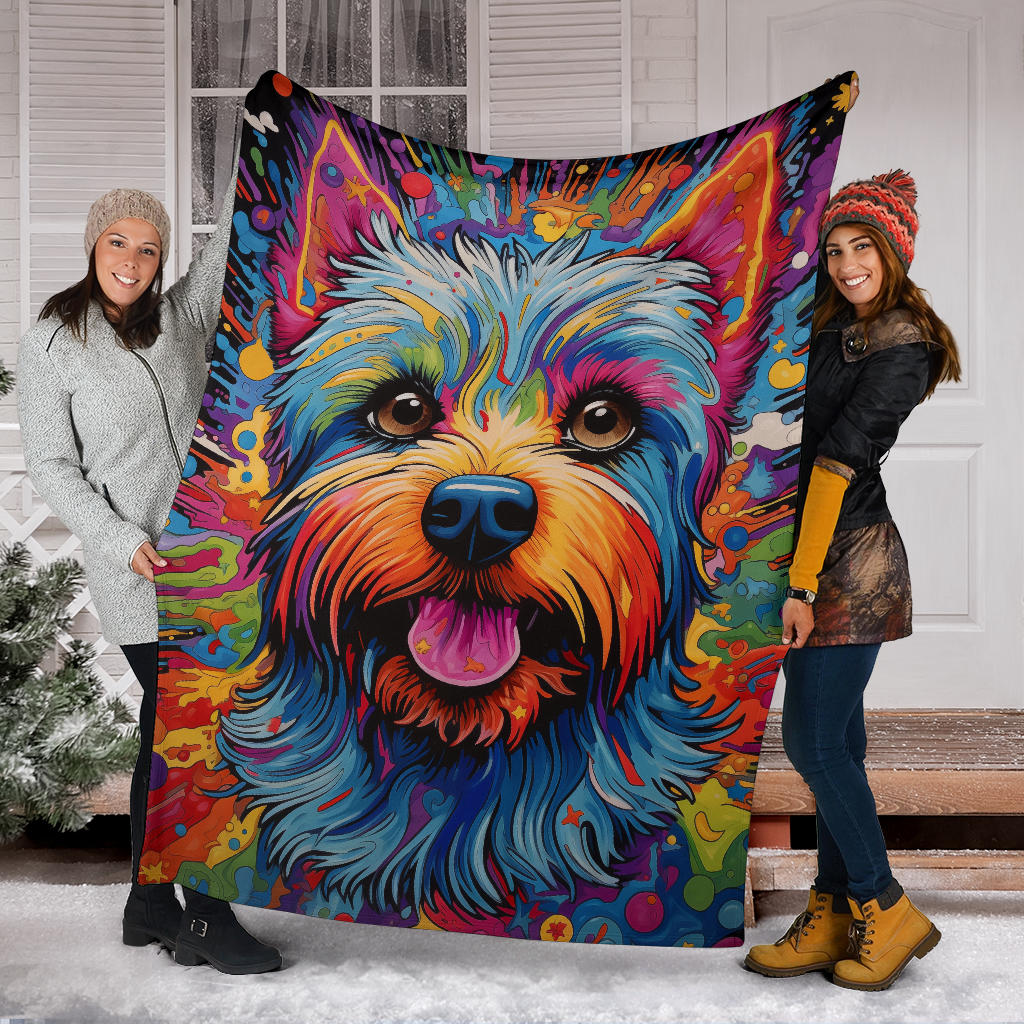 Biewer Terri Blanket, Trippy Psychedelics Biewer Terri Fleece Blanket, Biewer Terri Throw Blanket, Biewer Terri Gifts