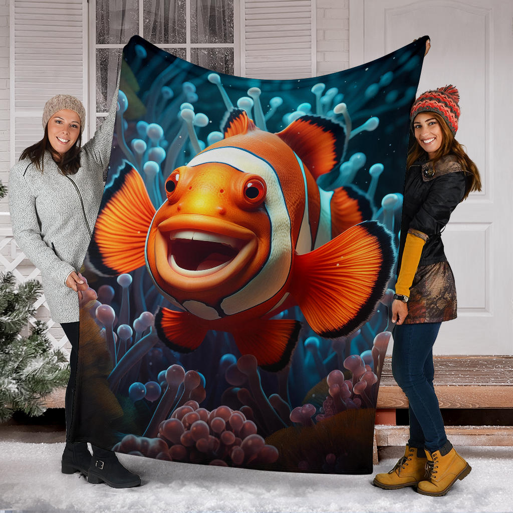 Clownfish Blanket, Clownfish Throw Blanket, Clownfish Gifts