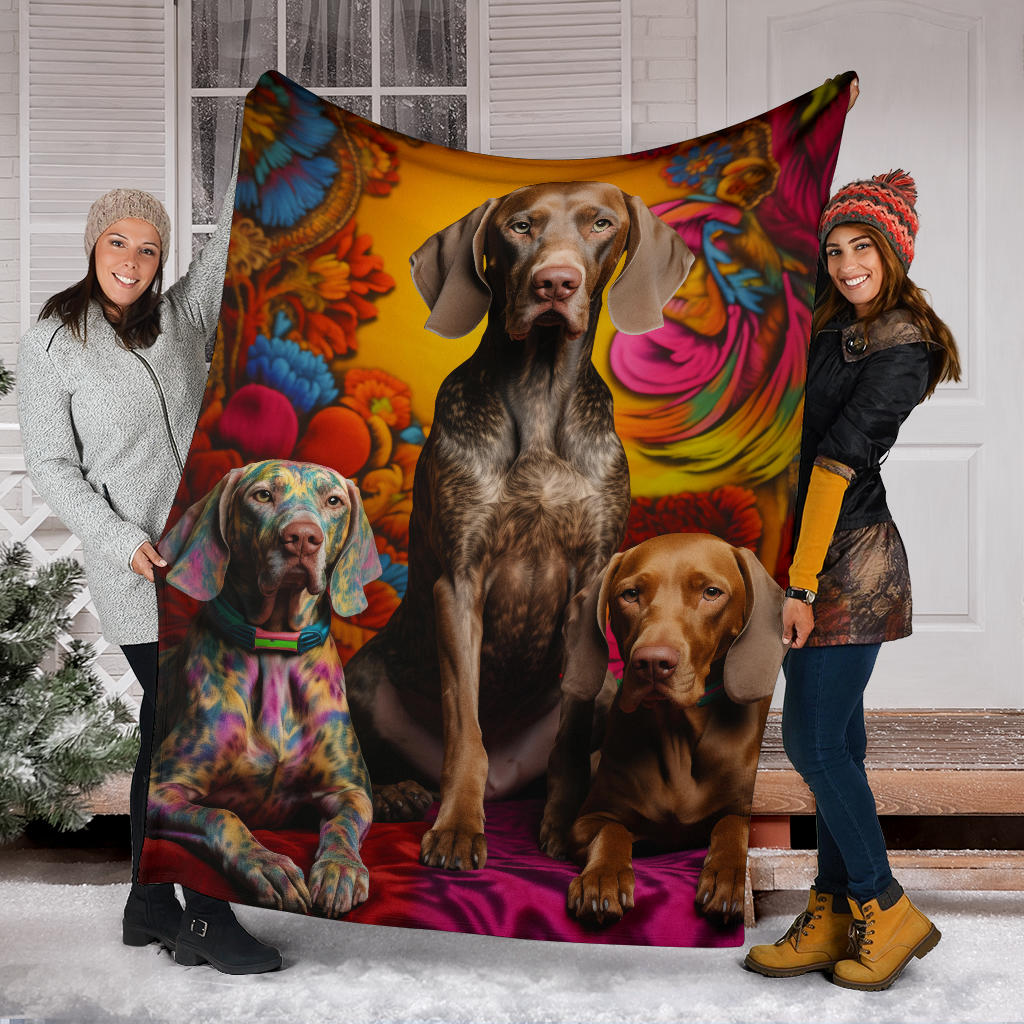 Bracco Italiano Blanket, Trippy Psychedelics Bracco Italiano Fleece Blanket, Bracco Italiano Throw Blanket, Bracco Italiano Gifts