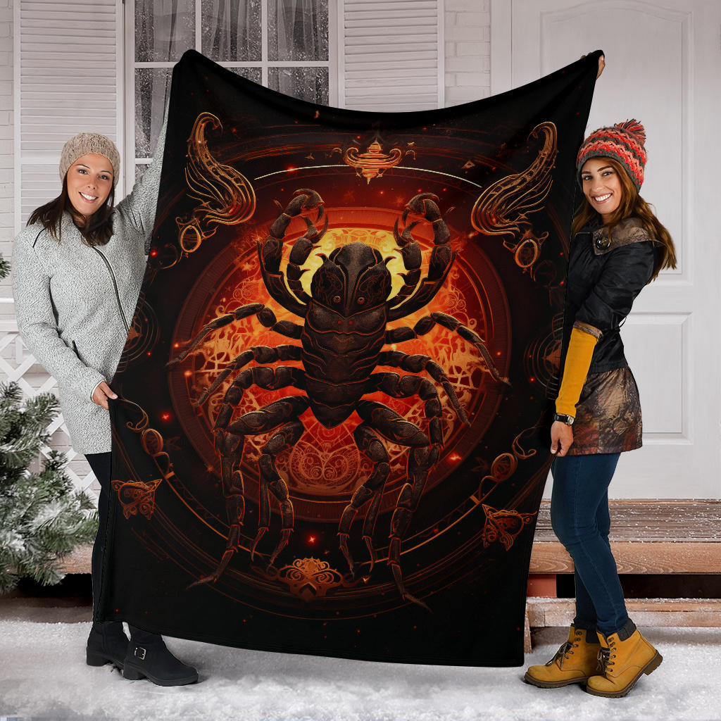 Scorpion Scorpius Zodiac Blanket, Scorpion Scorpius Zodiac Gifts, Scorpius Throw Blanket, Scorpius Fleece Blanket