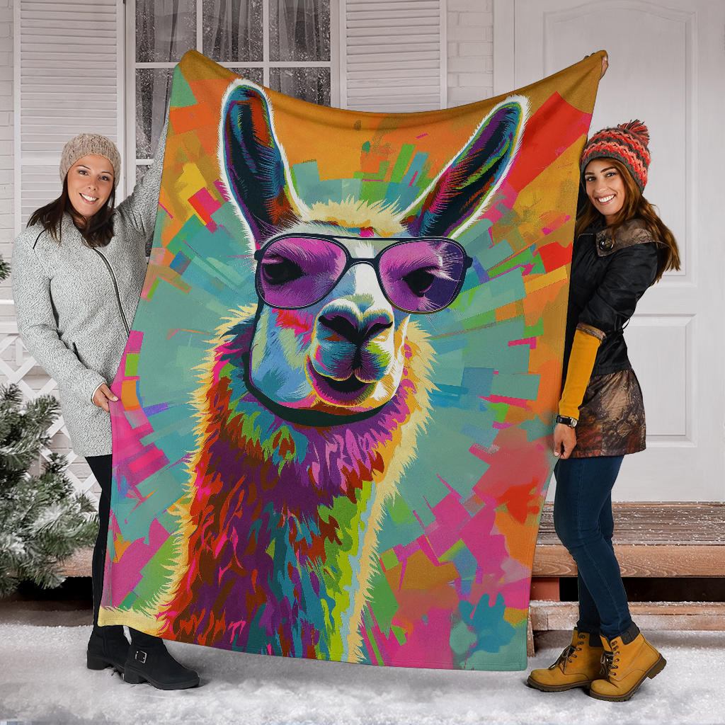 Lama Blanket, Trippy Psychedelics Lama Fleece Blanket, Lama Throw Blanket, Lama Gifts