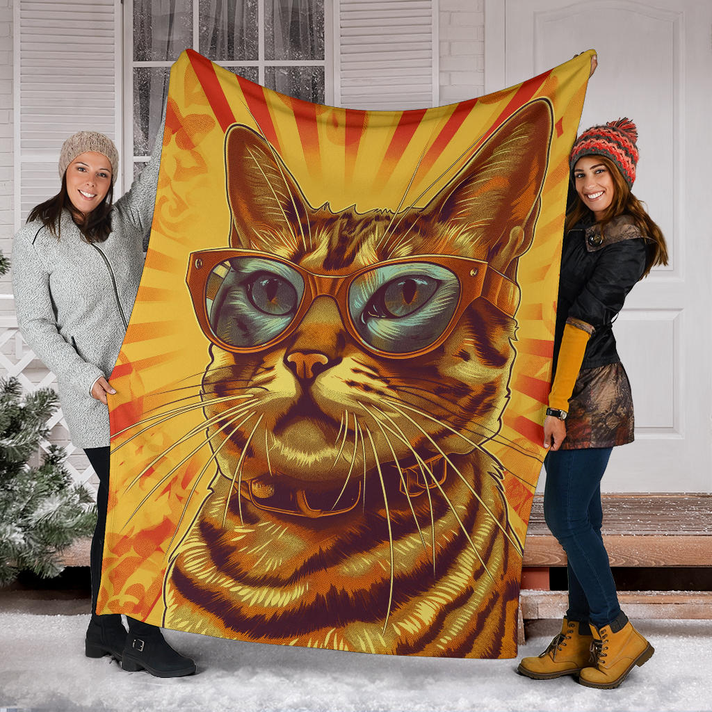 Ocicat Cat Blanket, Trippy Psychedelics Ocicat Cat Fleece Blanket, Ocicat Cat Throw Blanket, Ocicat Cat Gifts