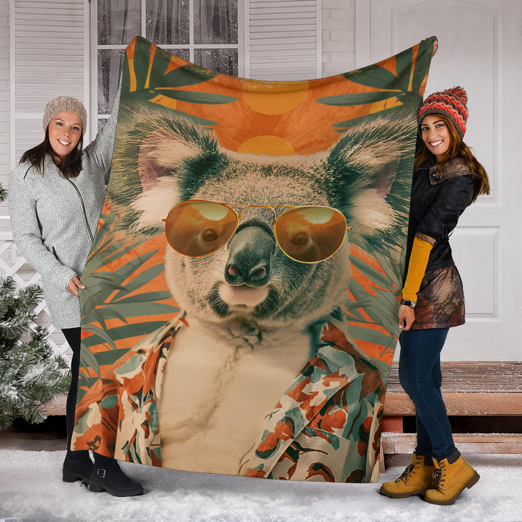 Koala animal Blanket, Trippy Psychedelics Koala animal Fleece Blanket, Koala animal Throw Blanket, Koala animal Gifts